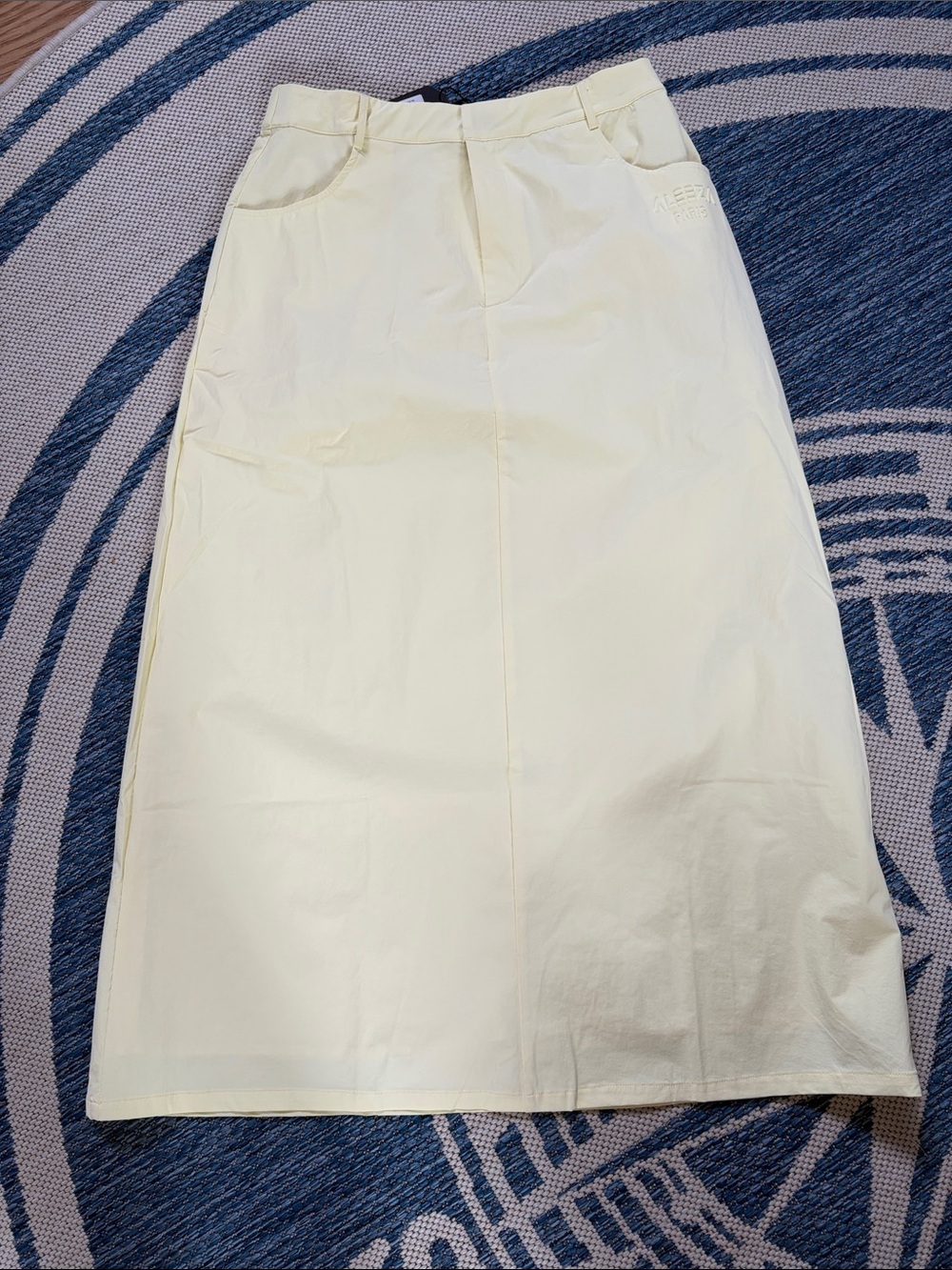 Aleeza Paris Cream A-Line Midi Skirt
